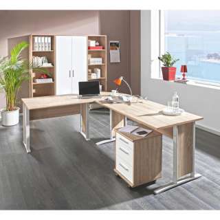Cantus Büro Kombination Weiß, Braun