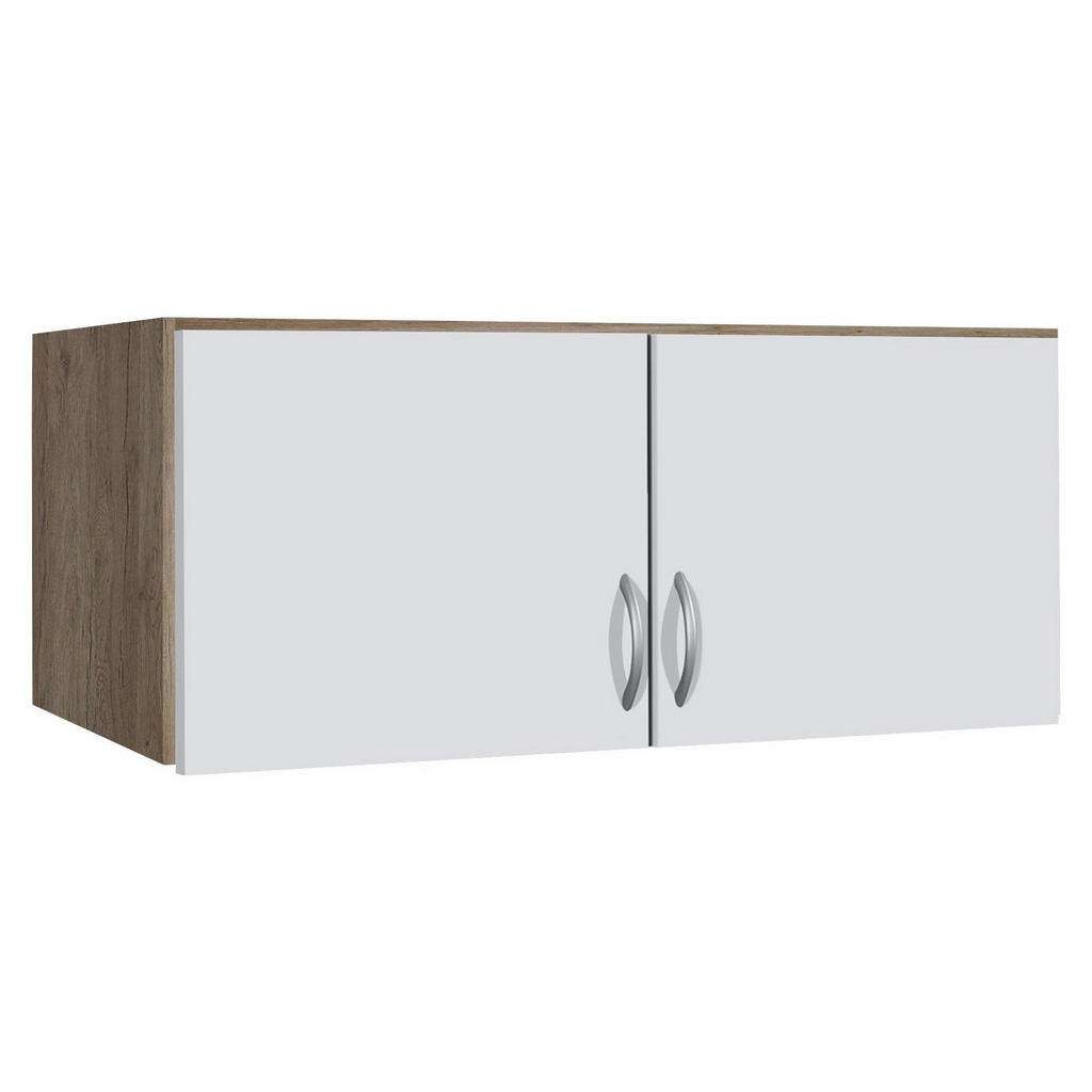 Carryhome AUFSATZSCHRANK 91/39/54 cm Weiß, Braun