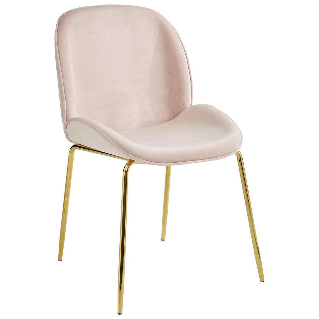 Xora STUHL Samt Rosa, Gold