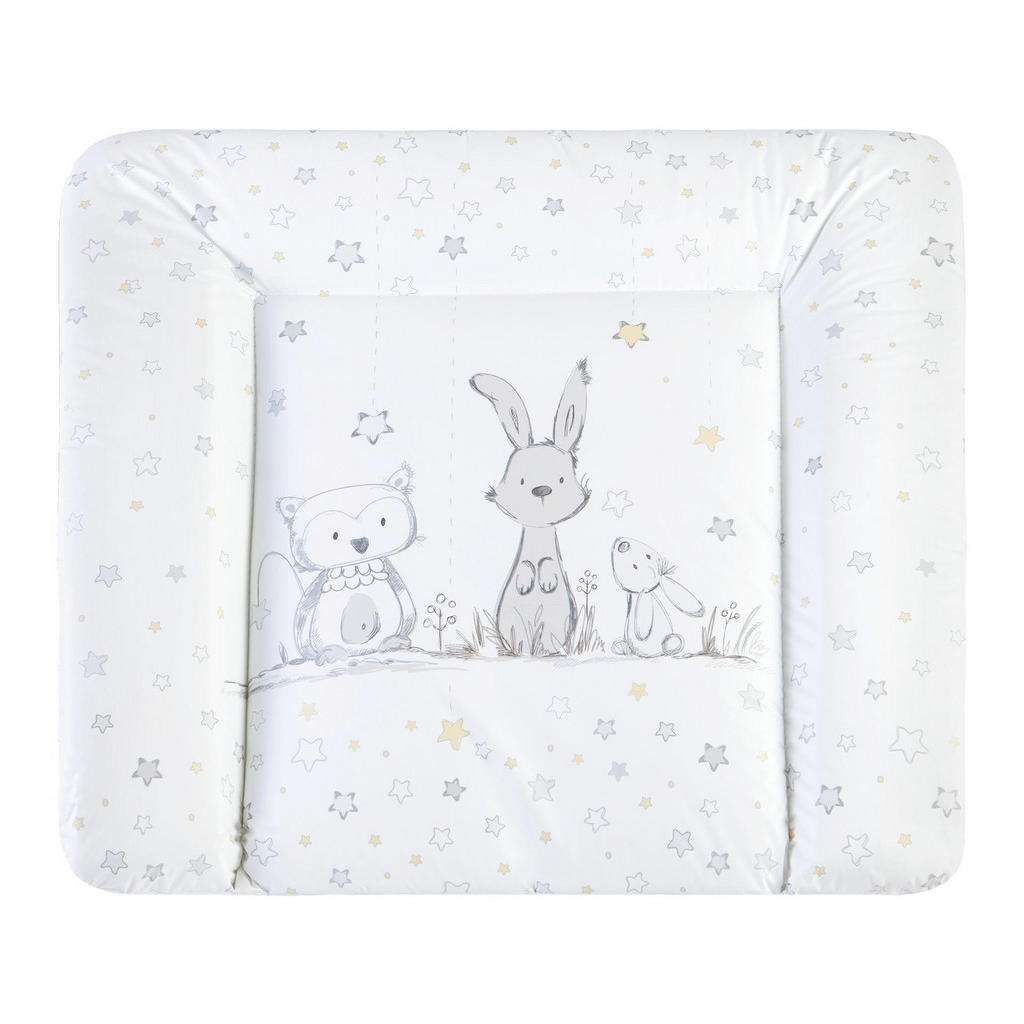 Zöllner WICKELAUFLAGE Häschen und Eule, Weiß