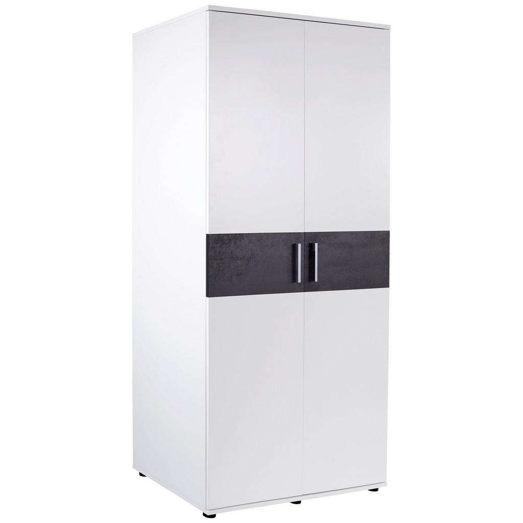 XXXL KLEIDERSCHRANK 2-türig Weiß, Grau