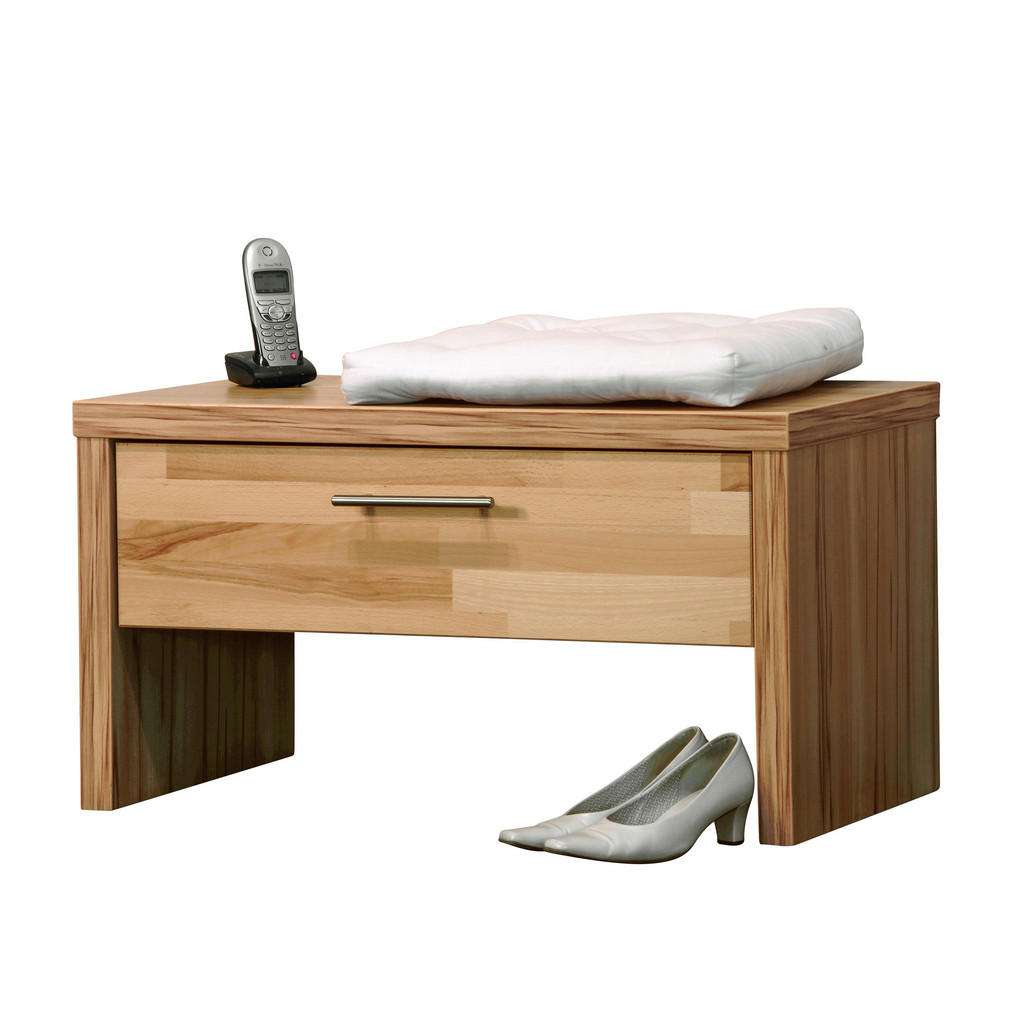 Carryhome GARDEROBENBANK Kernbuche massiv Braun