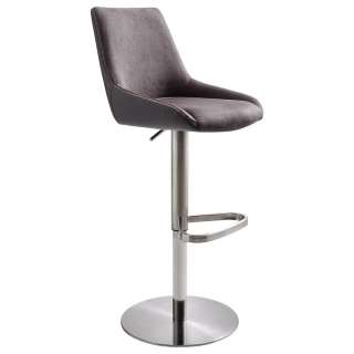 Novel BARHOCKER Lederlook, Mikrofaser Grau