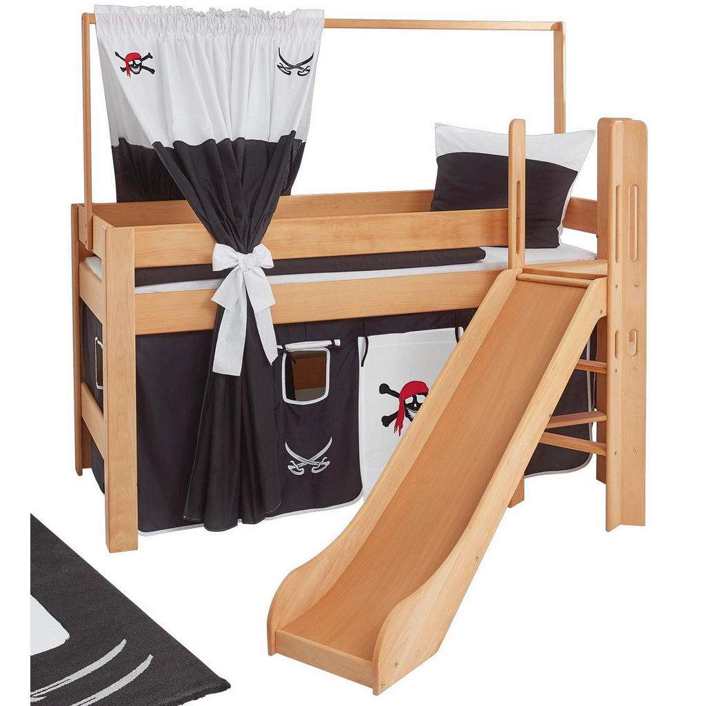 XXXL SPIELBETT Buche massiv 90/200 cm Weiß
