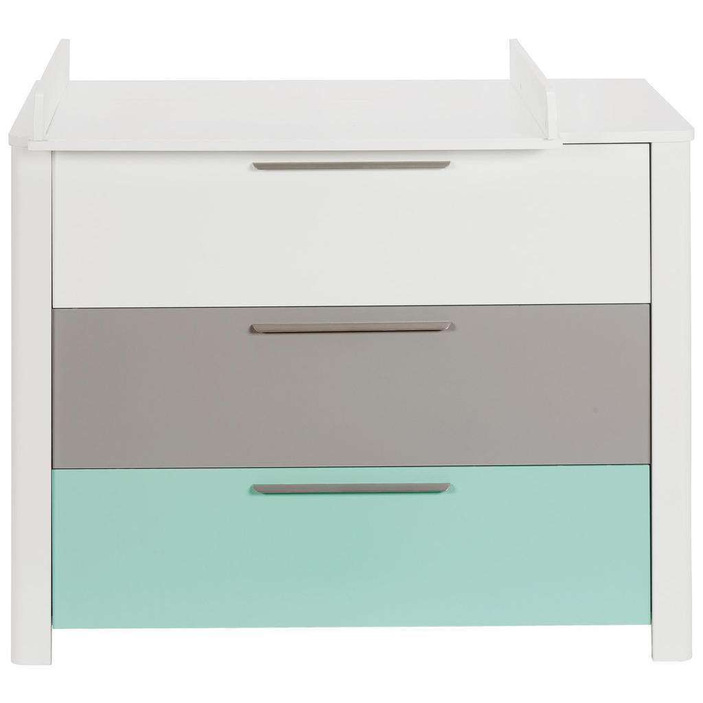 My Baby Lou WICKELKOMMODE Amy Mehrfarbig, Weiß, Grün