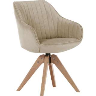 Hom`in STUHL Velours Beige