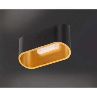 XXXL LED-WANDLEUCHTE, Schwarz, Gold