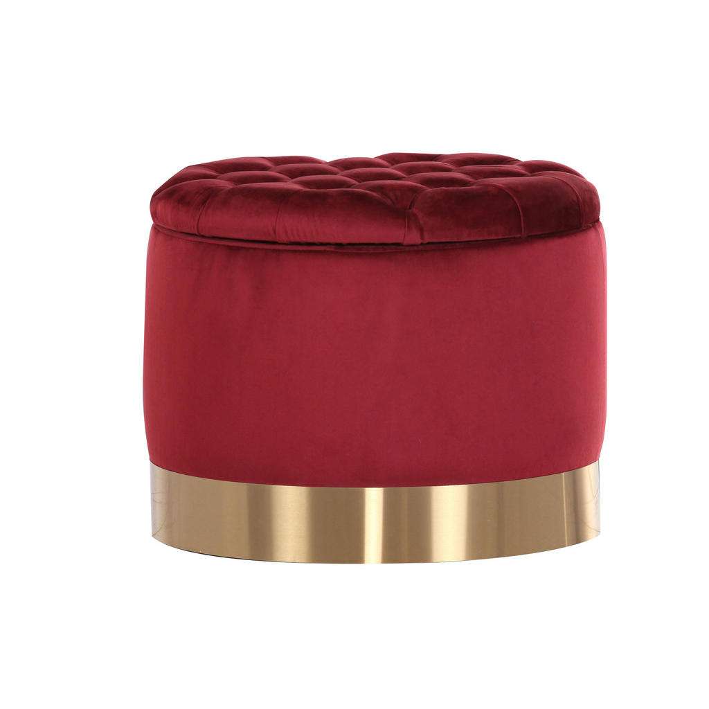 Carryhome HOCKER Samt Rot