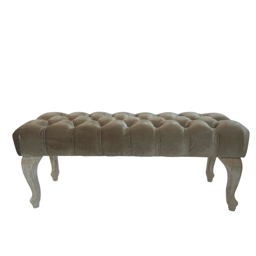 XXXL HOCKERBANK Paulownia Braun