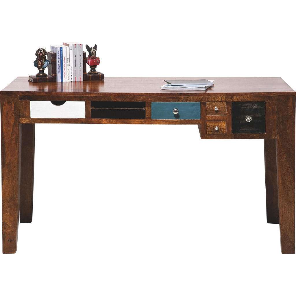 Kare-Design SCHREIBTISCH Pappel massiv Braun