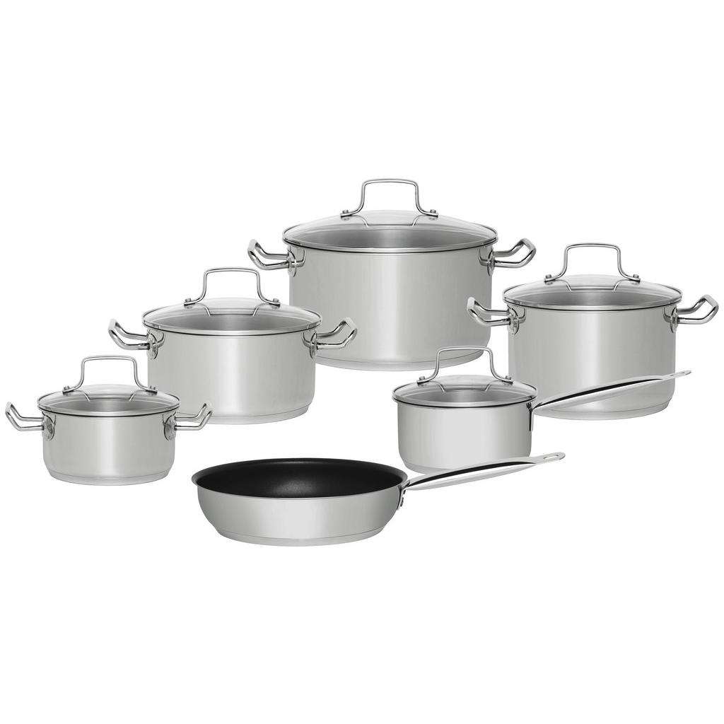 Homeware Profession. KOCHTOPFSET Aluminium, Edelstahl 6-teilig, Silber