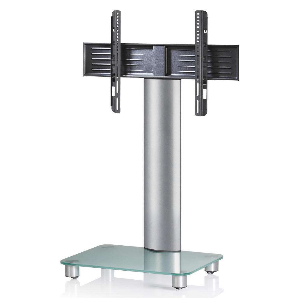 XXXL TV-RACK Metall, Glas Weiß, Grau