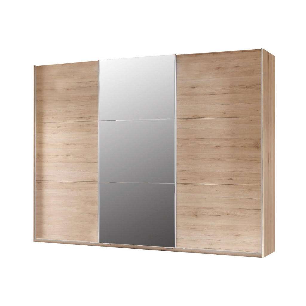 Carryhome SCHWEBETÜRENSCHRANK 3-türig Braun