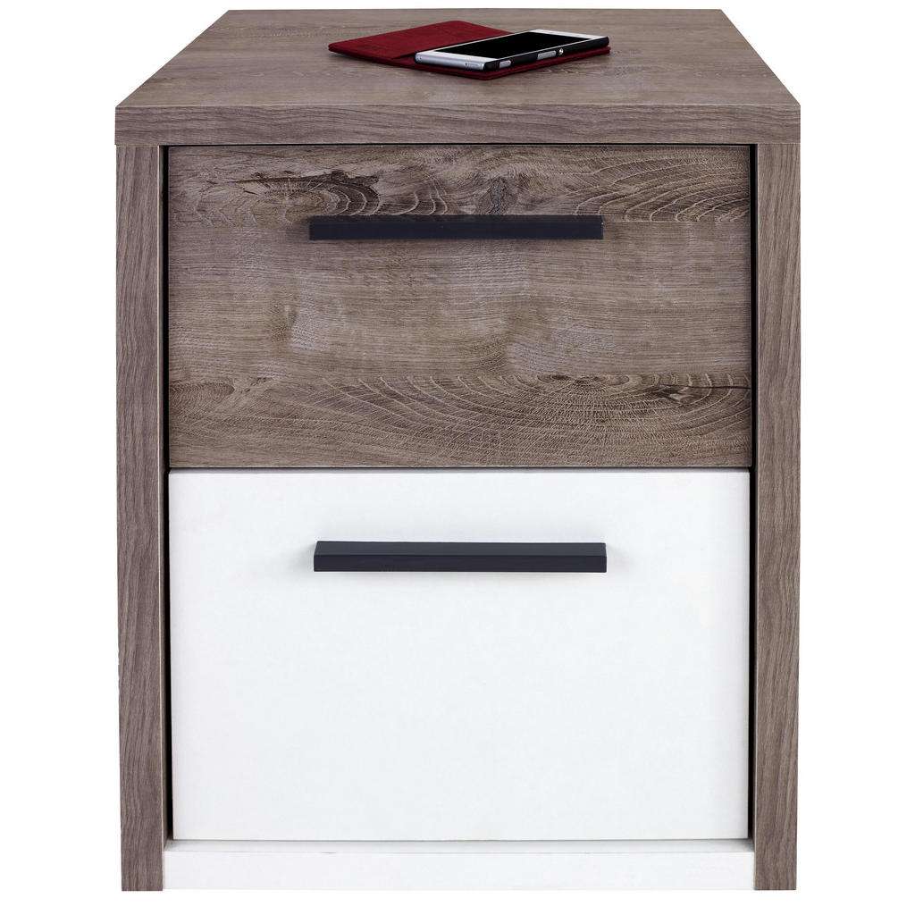 Carryhome NACHTKÄSTCHEN Weiß, Braun