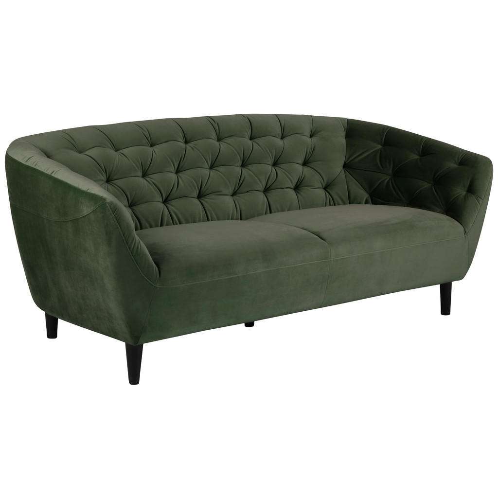 Ambia Home DREISITZER-SOFA Samt Grün