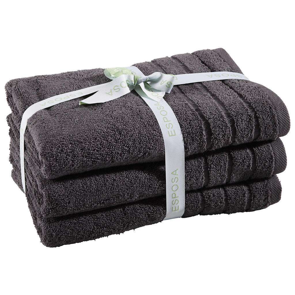 Esposa FROTTIERSET 50/100 cm 3-teilig, Grau