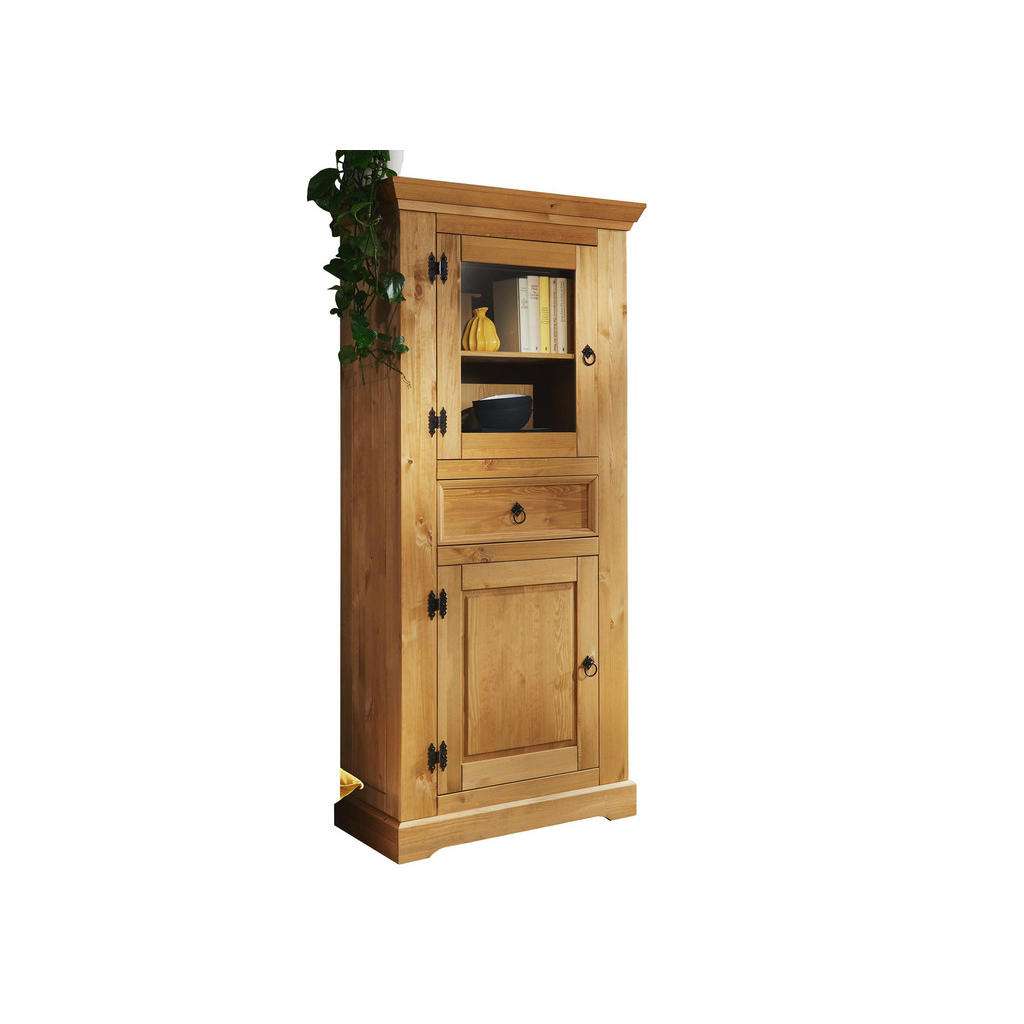 Landscape VITRINE Kiefer massiv Braun