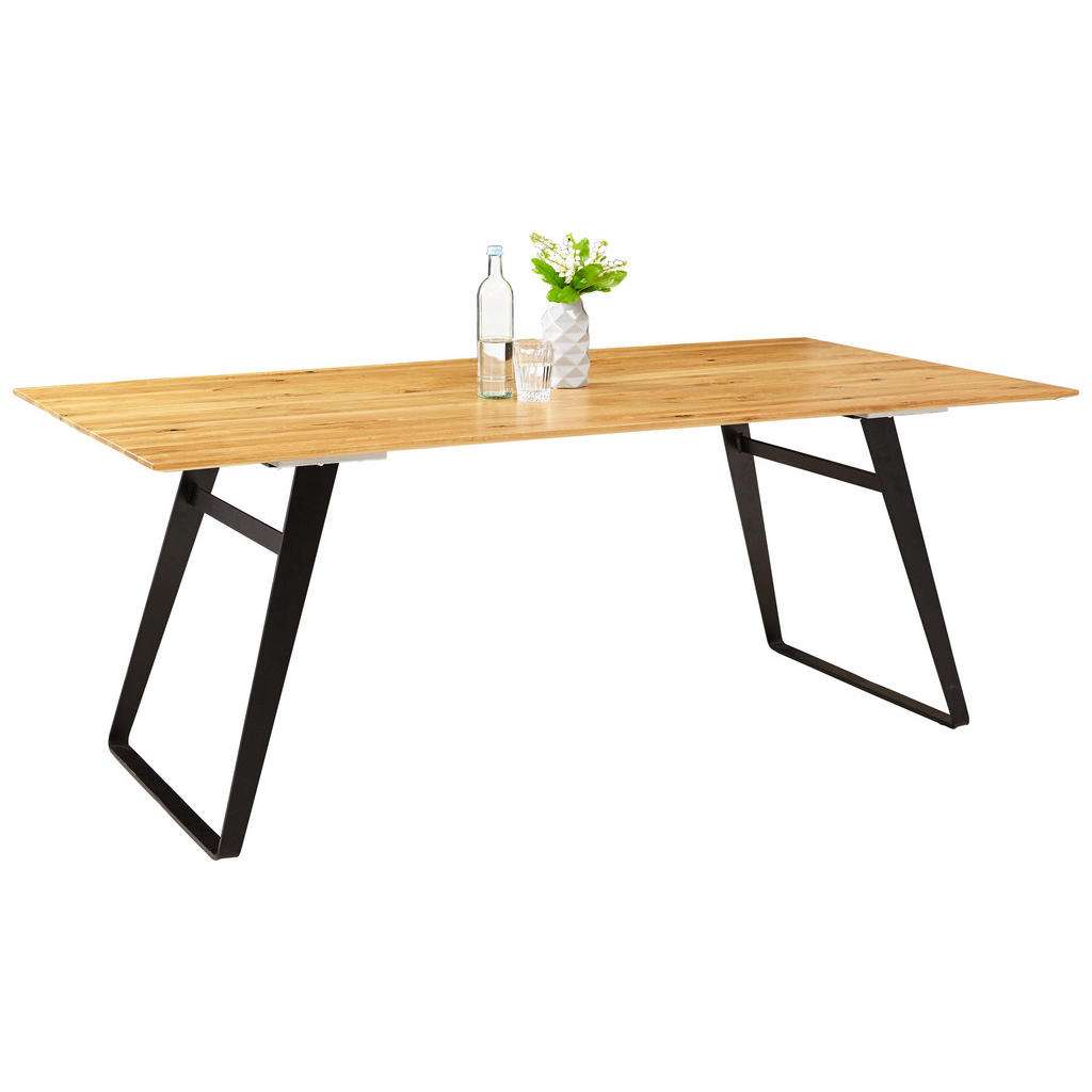 Musterring ESSTISCH Eiche massiv rechteckig Schwarz, Braun