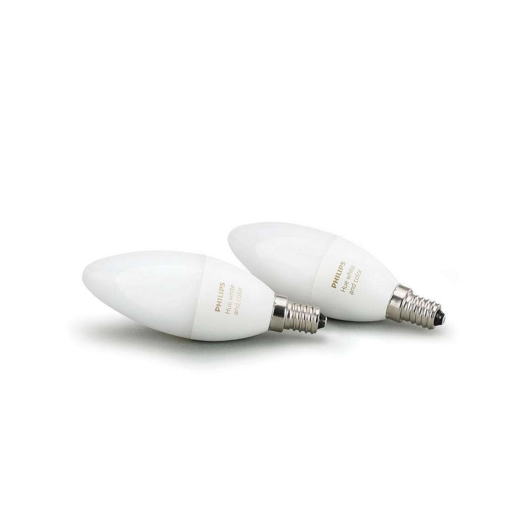 Philips HUE WHITE & COLOR AMBIANCE LED E14 6,5 W, Weiß