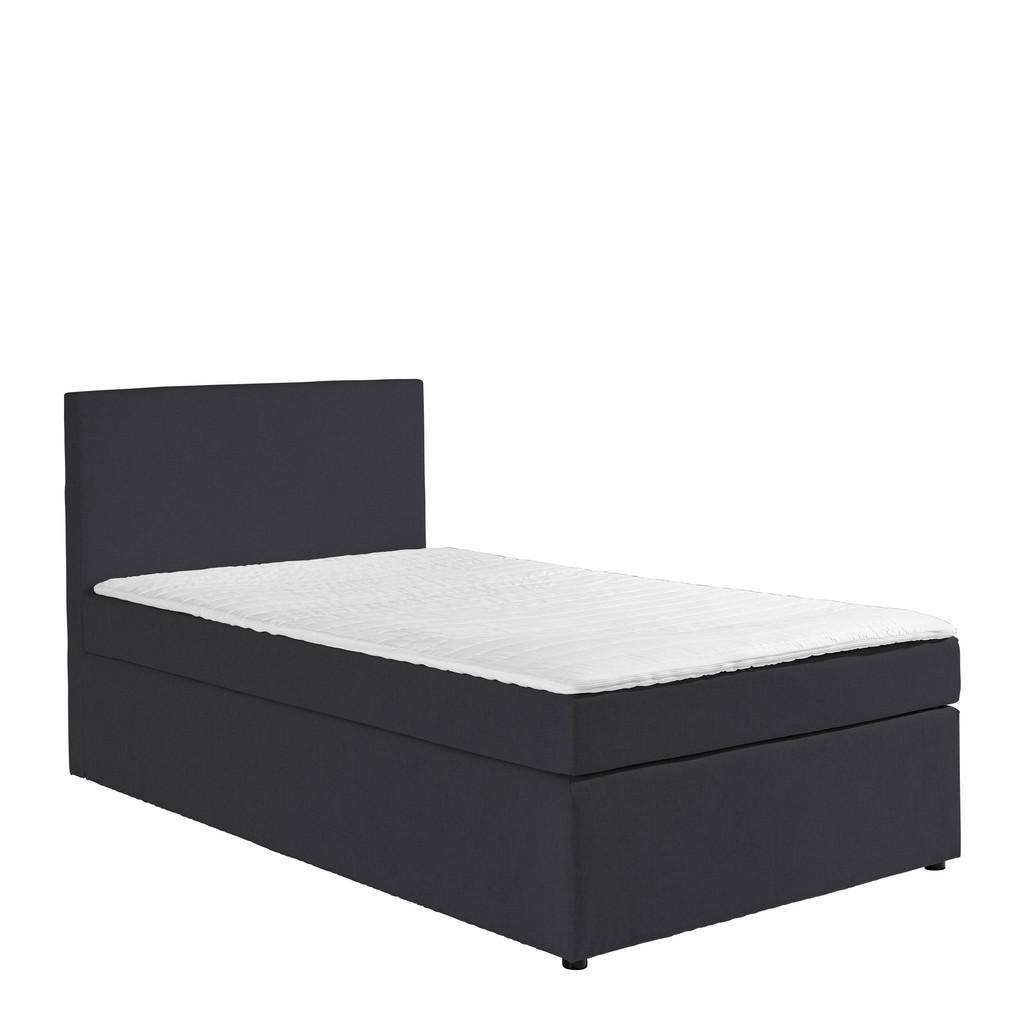 Carryhome BOXSPRINGBETT Flachgewebe 120/200 cm INKL. Matratze, Topper, Grau
