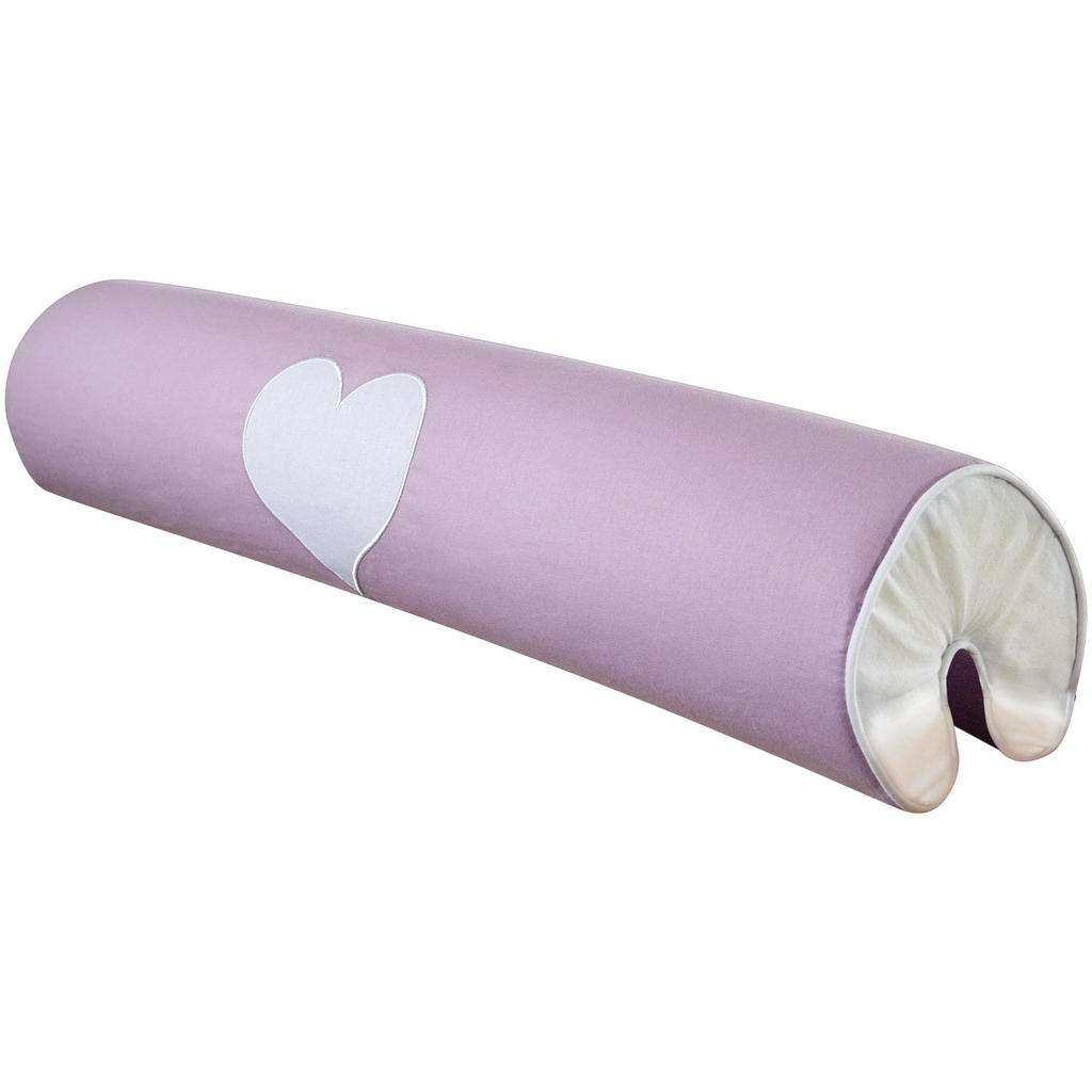 XXXL NACKENROLLE, Weiß, Lila
