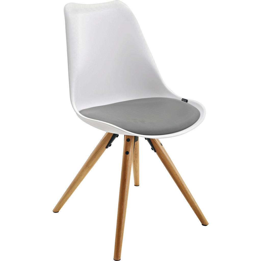 Xora STUHL Lederlook Grau, Beige