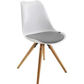 Xora STUHL Lederlook Grau, Beige