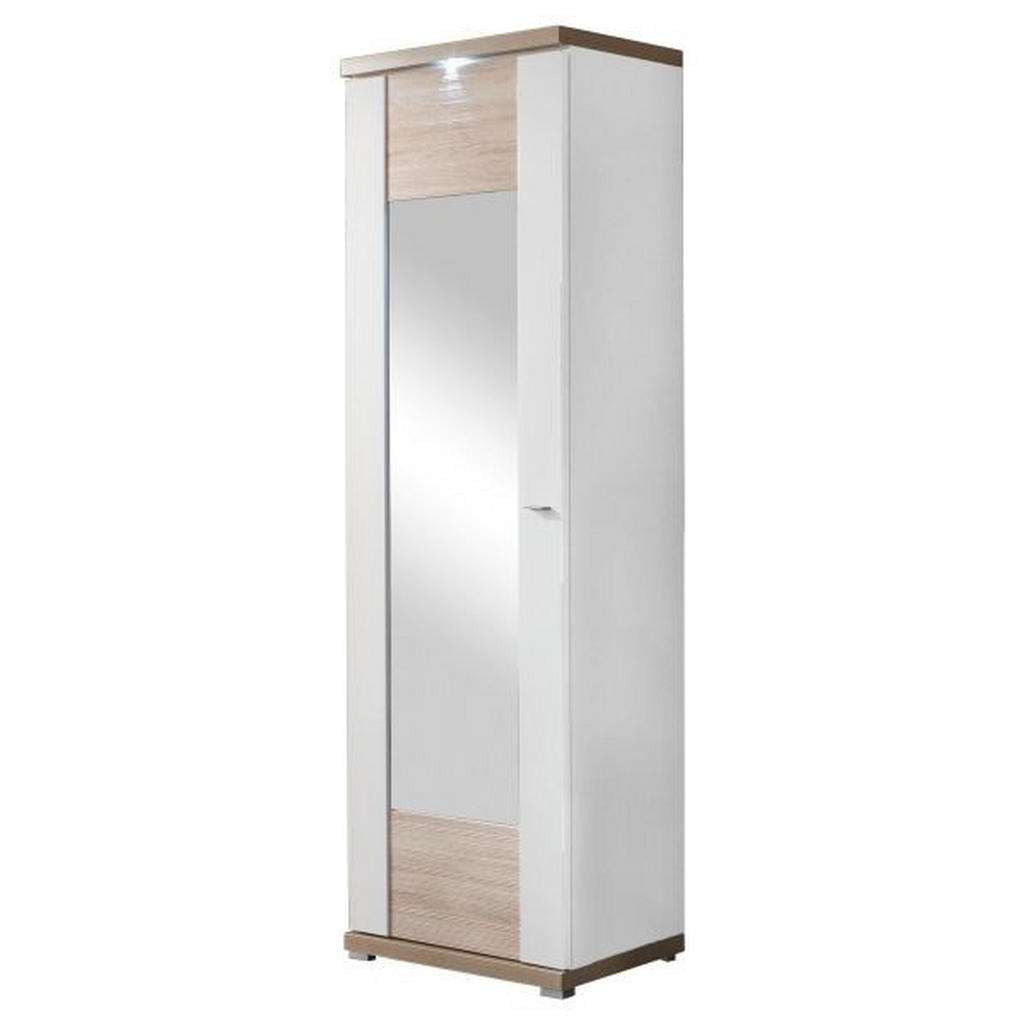 Xora GARDEROBENSCHRANK sägerau, geschroppt Weiß, Braun