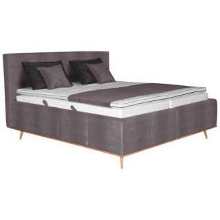 Carryhome POLSTERBETT Mikrofaser 160/200 cm, Braun