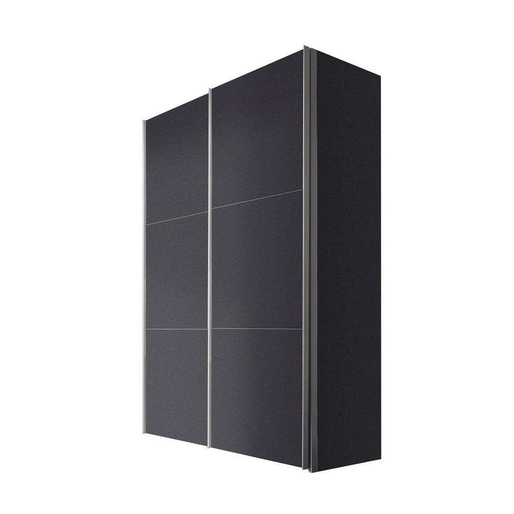 Hom`in SCHWEBETÜRENSCHRANK 2-türig Grau
