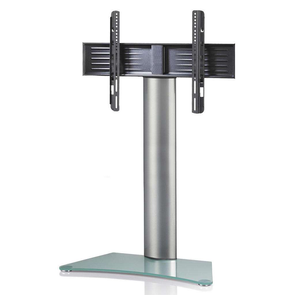 XXXL TV-RACK Metall, Glas Weiß, Grau