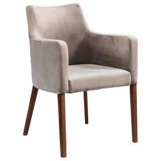 Kare-Design ARMLEHNSTUHL Samt Grau