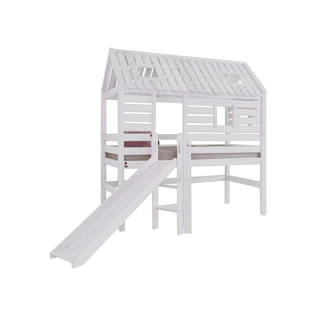XXXL SPIELBETT Buche massiv 90/200 cm Weiß