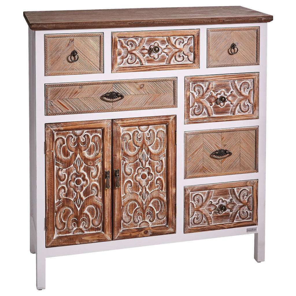 Landscape KOMMODE Tanne massiv lackiert Beige