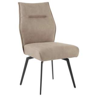 Hom`in STUHL Mikrofaser Braun, Grau