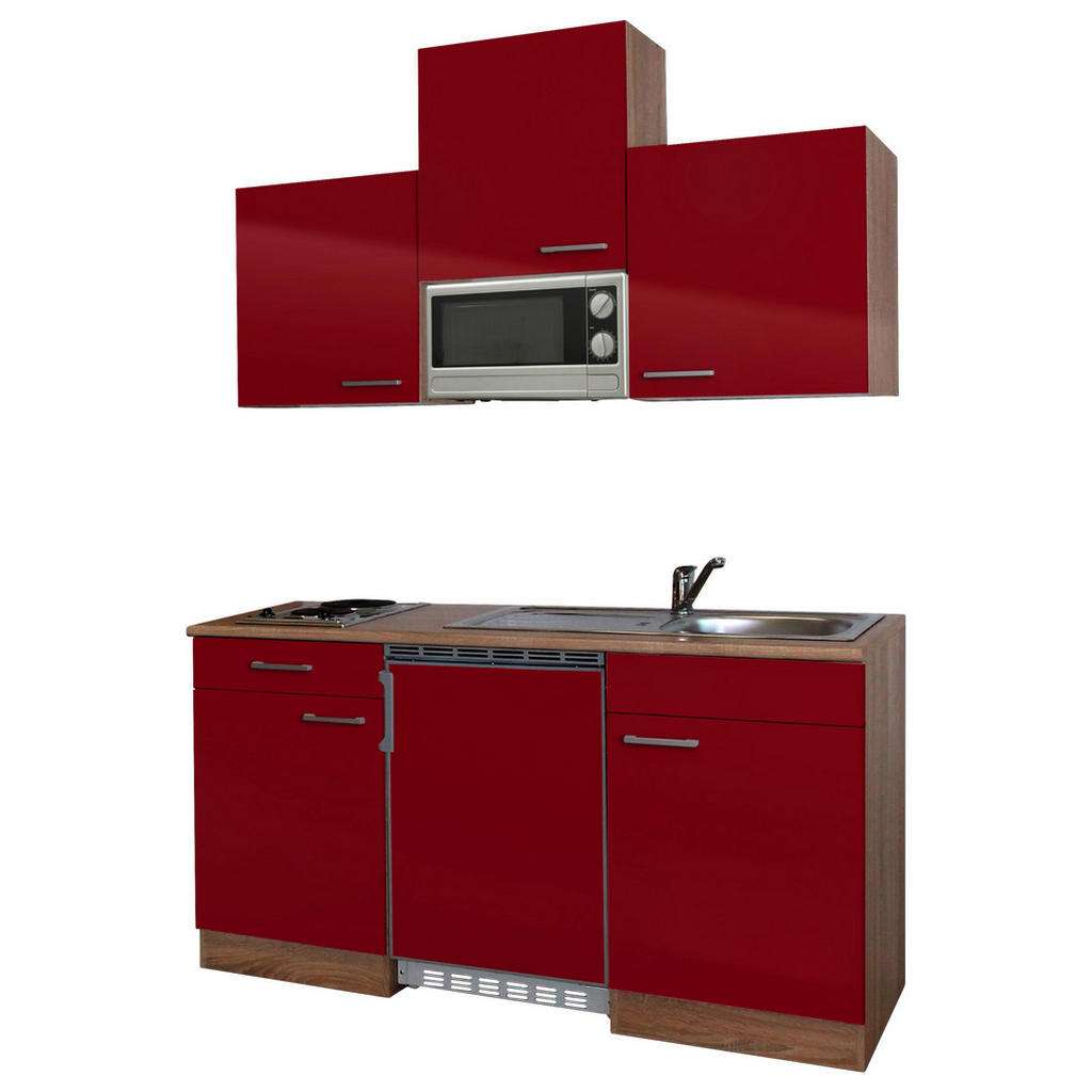 XXXL MINIKÜCHE E-Geräte, Spüle, Braun