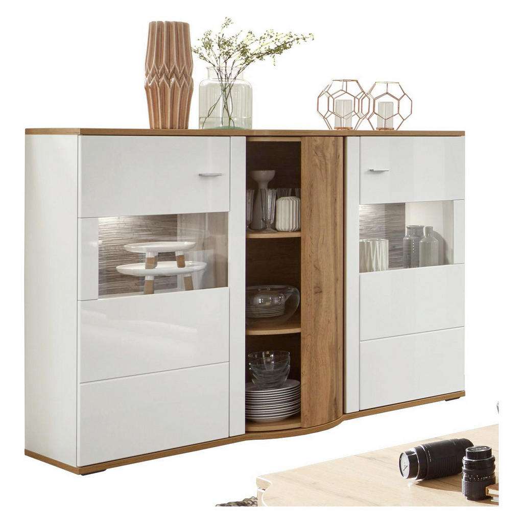Stylife HIGHBOARD melaminharzbeschichtet, foliert Weiß, Braun