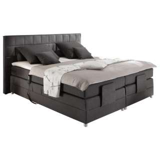 Novel BOXSPRINGBETT Webstoff 180/200 cm INKL. Matratze, Topper, Grau