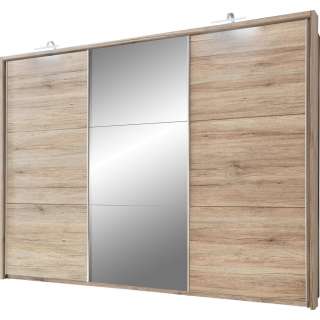Carryhome SCHWEBETÜRENSCHRANK 3-türig Braun