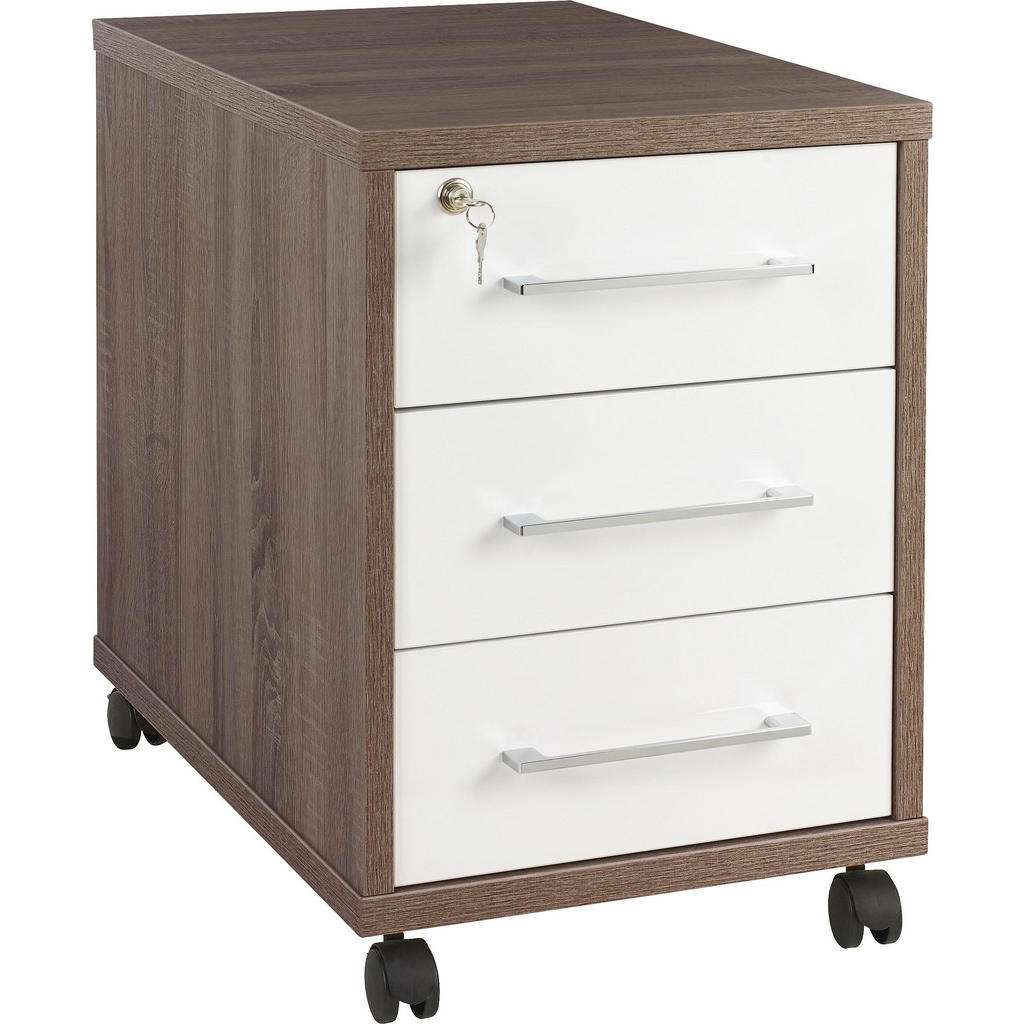 Voleo ROLLCONTAINER Weiß, Braun