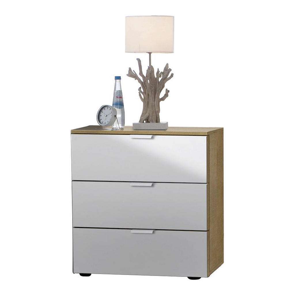 Carryhome NACHTKÄSTCHEN Weiß, Braun