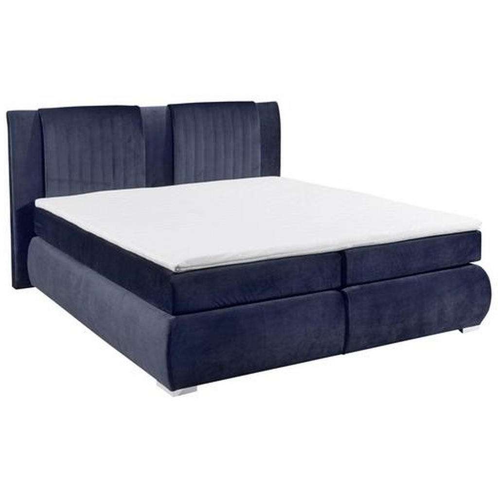 Carryhome BOXSPRINGBETT 180/200 cm INKL. Matratze, Bettkasten, Topper, Blau