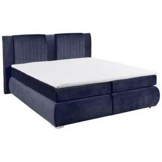 Carryhome BOXSPRINGBETT 180/200 cm INKL. Matratze, Bettkasten, Topper, Blau