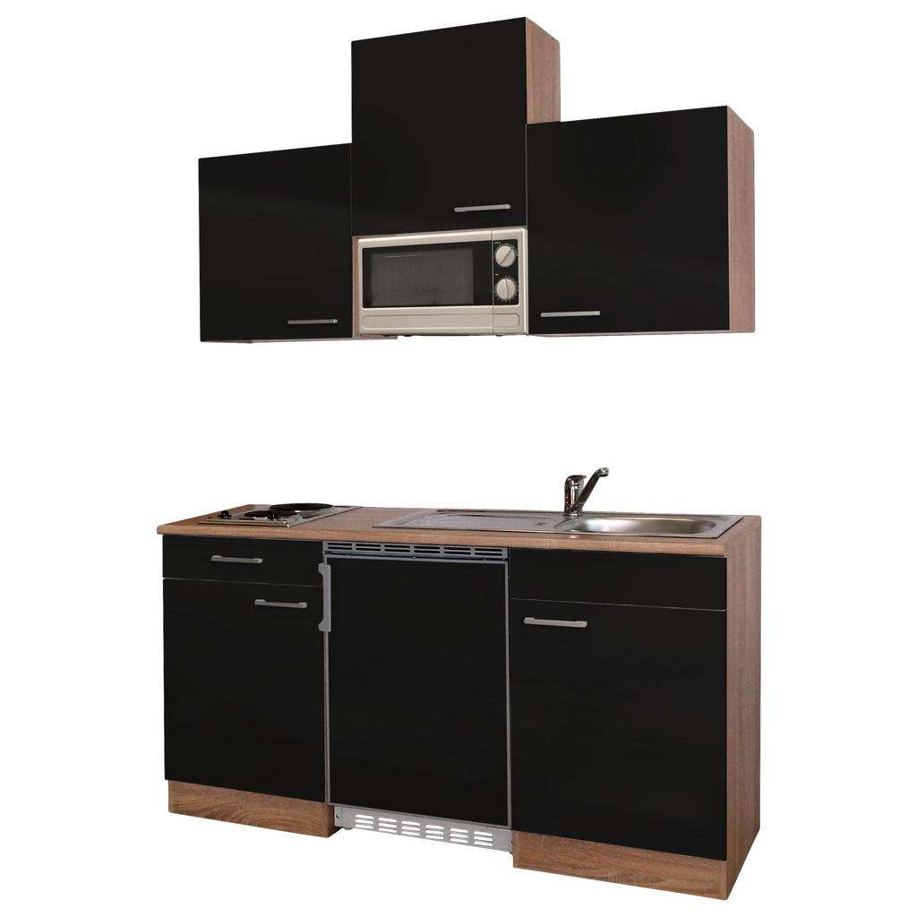 XXXL MINIKÜCHE E-Geräte, Spüle, Braun