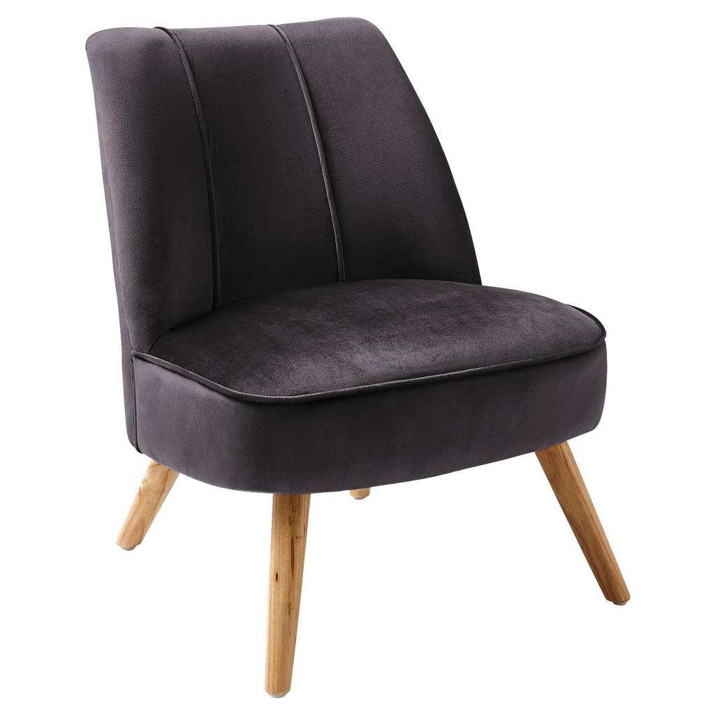 Carryhome SESSEL Samt Grau