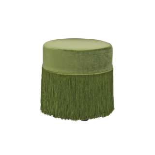 Ambia Home HOCKER Samt Paulownia Grün