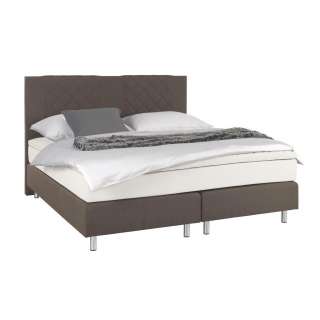 Carryhome BOXSPRINGBETT Jersey 180/200 cm INKL. Matratze, Topper, Braun