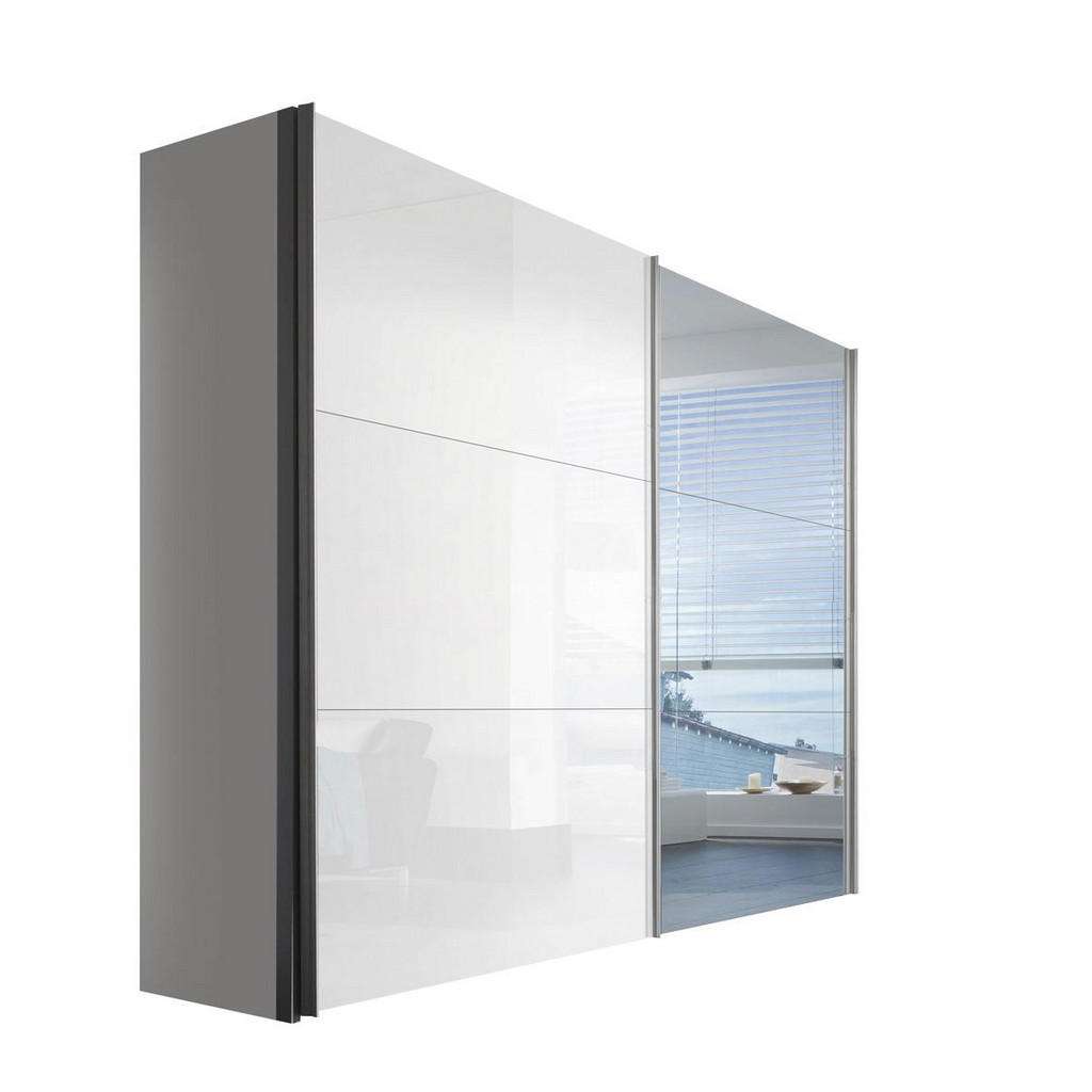 Hom`in SCHWEBETÜRENSCHRANK 2-türig Weiß