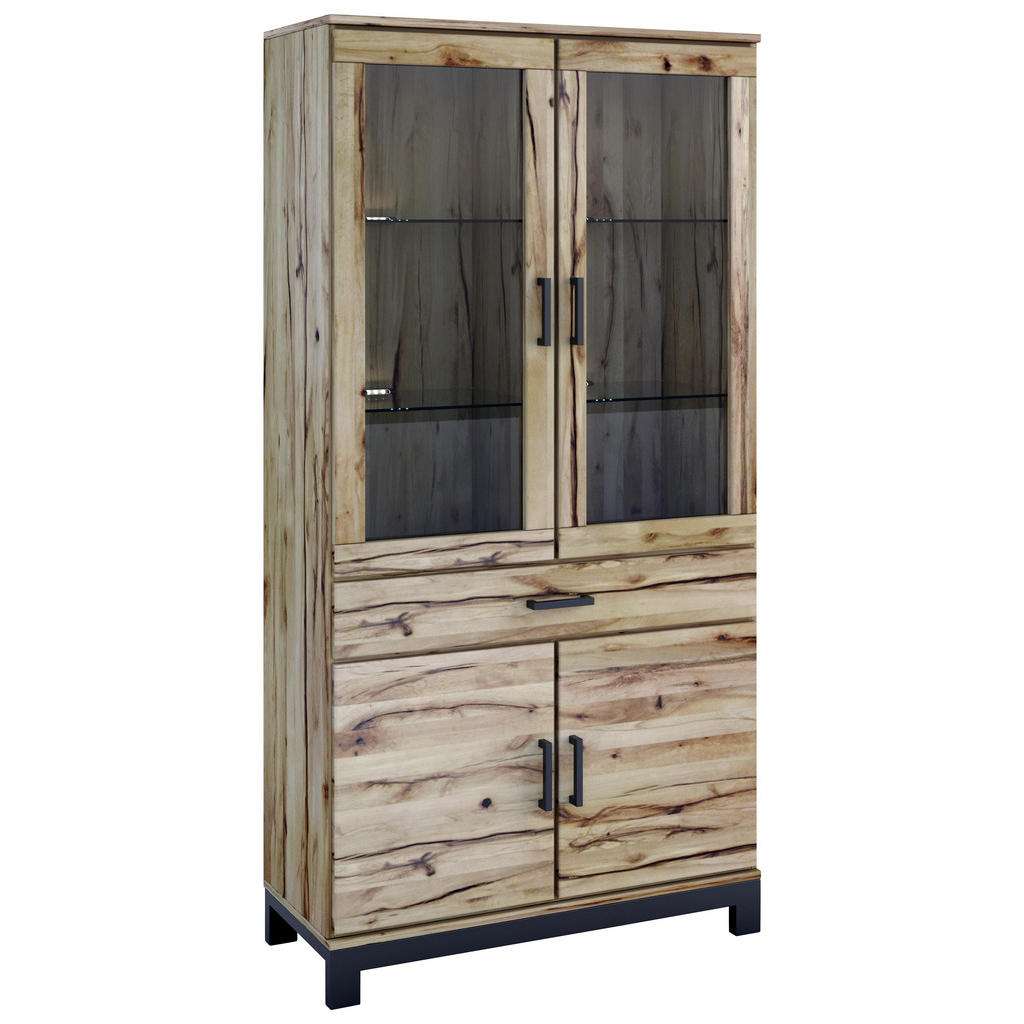 Carryhome VITRINE Buche massiv Braun