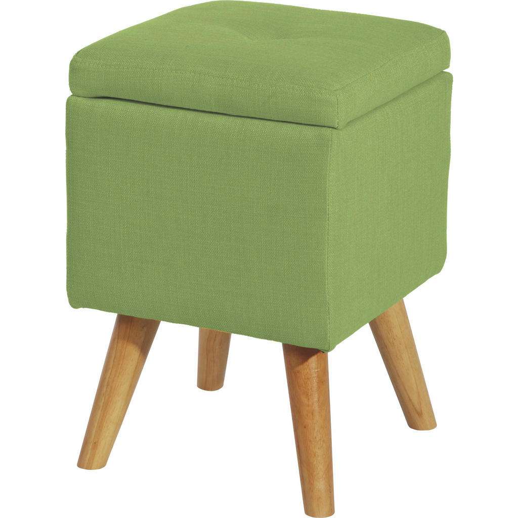 Carryhome HOCKER Mikrofaser Grün